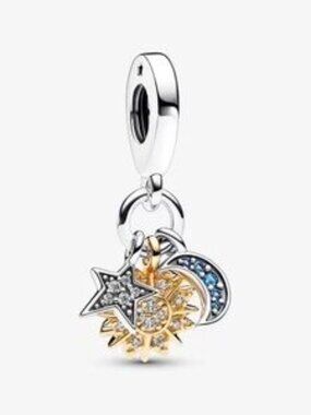 Pandora Two-tone Celestial Triple Dangle Charm